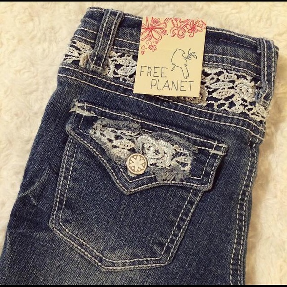 *NWT* Girl's skinny crop capri jeans - Picture 3 of 3